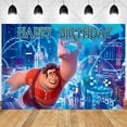 thumbnail image 1 of Wreck-It Ralph Party Backdrop Happy Birthday Banner Wreck-It Ralph Decorations Supplies Photography Background, 1 of 2