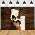 thumbnail image 1 of Wreck-It Ralph Party Backdrop Happy Birthday Banner Wreck-It Ralph Decorations Supplies Photography Background, 1 of 2