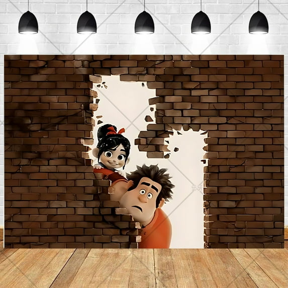 Wreck-It Ralph Party Backdrop Happy Birthday Banner Wreck-It Ralph Decorations Supplies Photography Background