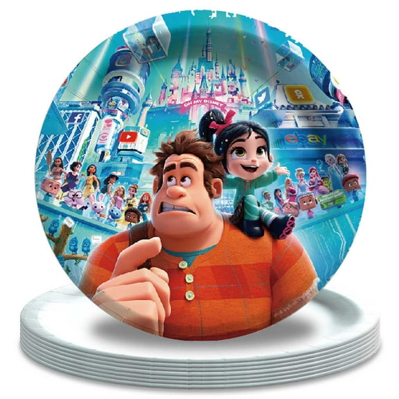 Wreck-It Ralph Pirates Plates Party Supplies Birthday Dinnerware Decorations Tableware Disposable 16pcs