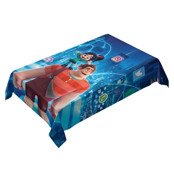 Wreck It Ralph-theme square tablecloth has an iconic print, fits most tables, and is easy to care for perfect gifts for fans friends and family55" x 71"140*180cm