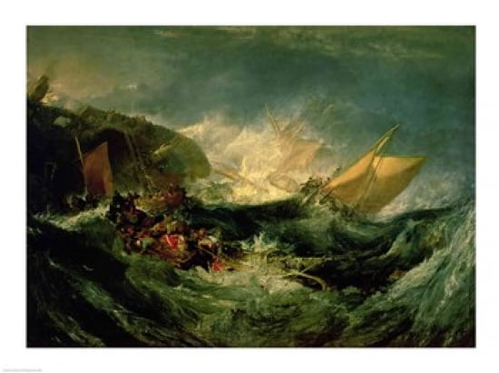 Wreck of a Transport Ship Canvas Art - JMW Turner (24 x 18)