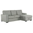 thumbnail image 1 of Wren 95" Light Gray Right Facing Sleeper Sectional with Storage Fabric Frame, 1 of 7