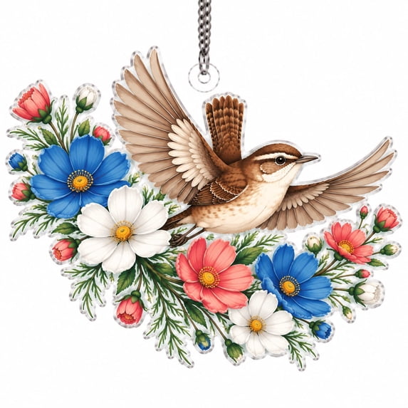Wren Cosmos Acrylic Suncatcher Ornament for Window Bright - Walmart.com