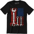 thumbnail image 1 of Wrench American Flag Tools Funny Mechanic Patriotic Men's T-Shirt, 1 of 4