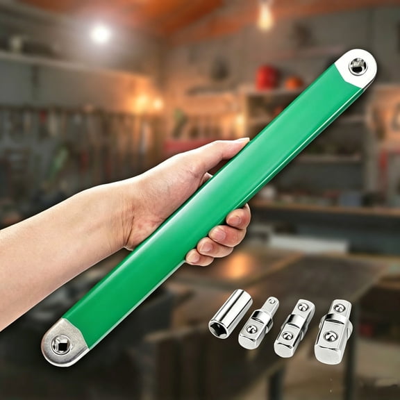 Wrench Extension Bar Reaches The Bolt Nothing Else Can, 15.4" Universal Socket Adapter, Heavy Duty Offset Ratchet Extension for Automotive Tight Space Repair