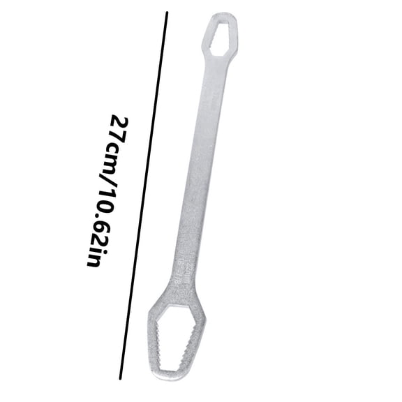 Wrench Receiving Tool, 8-24mm Adjustable Spanner for Auto Repair and Plumbing, Heavy Duty Mechanics Tool for Nut and Bolt Removal Silver