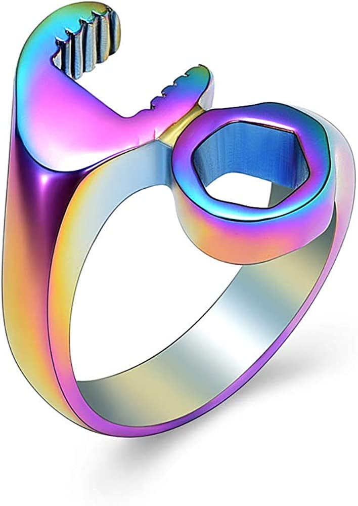 Wrench Shape Cremation Rings - Holder Ashes for Pet/Human Stainless ...