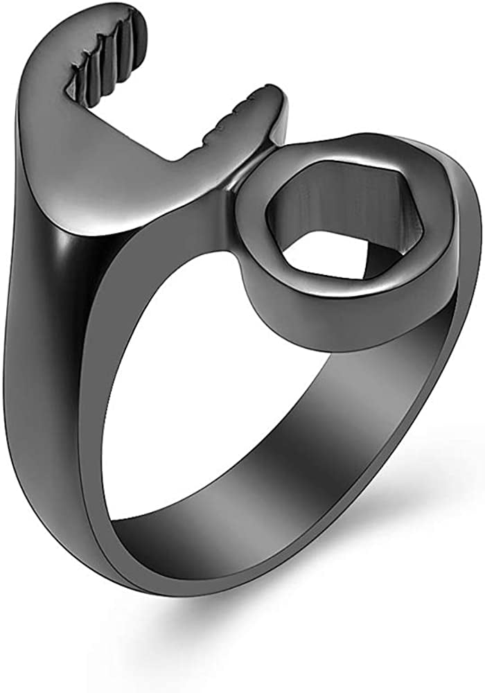 Wrench Shape Cremation Rings - Holder Ashes for Pet/Human Stainless ...