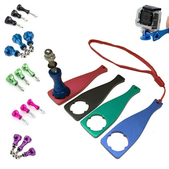 Wrench Spanner for GoPro Hero 2 3 3+ 4 5 6 7 8 to Tighten or Loose Knob Nut Screw, with Lanyard (Blue)