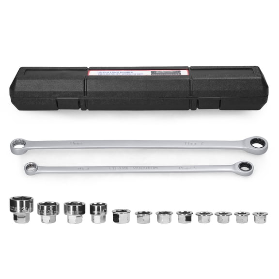 Wrench socket set,Auto Maintenance Tool Set Combination Tool Set Air Conditioner 15in1 Ratchet Wrench Conditioner Auto Maintenance Wrench Set Air Rusuo Xinzy
