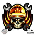 thumbnail image 1 of Wrenches Skull - 3" Vinyl Sticker - For Car Laptop I-Pad Phone Helmet Hard Hat - Waterproof Decal, 1 of 1