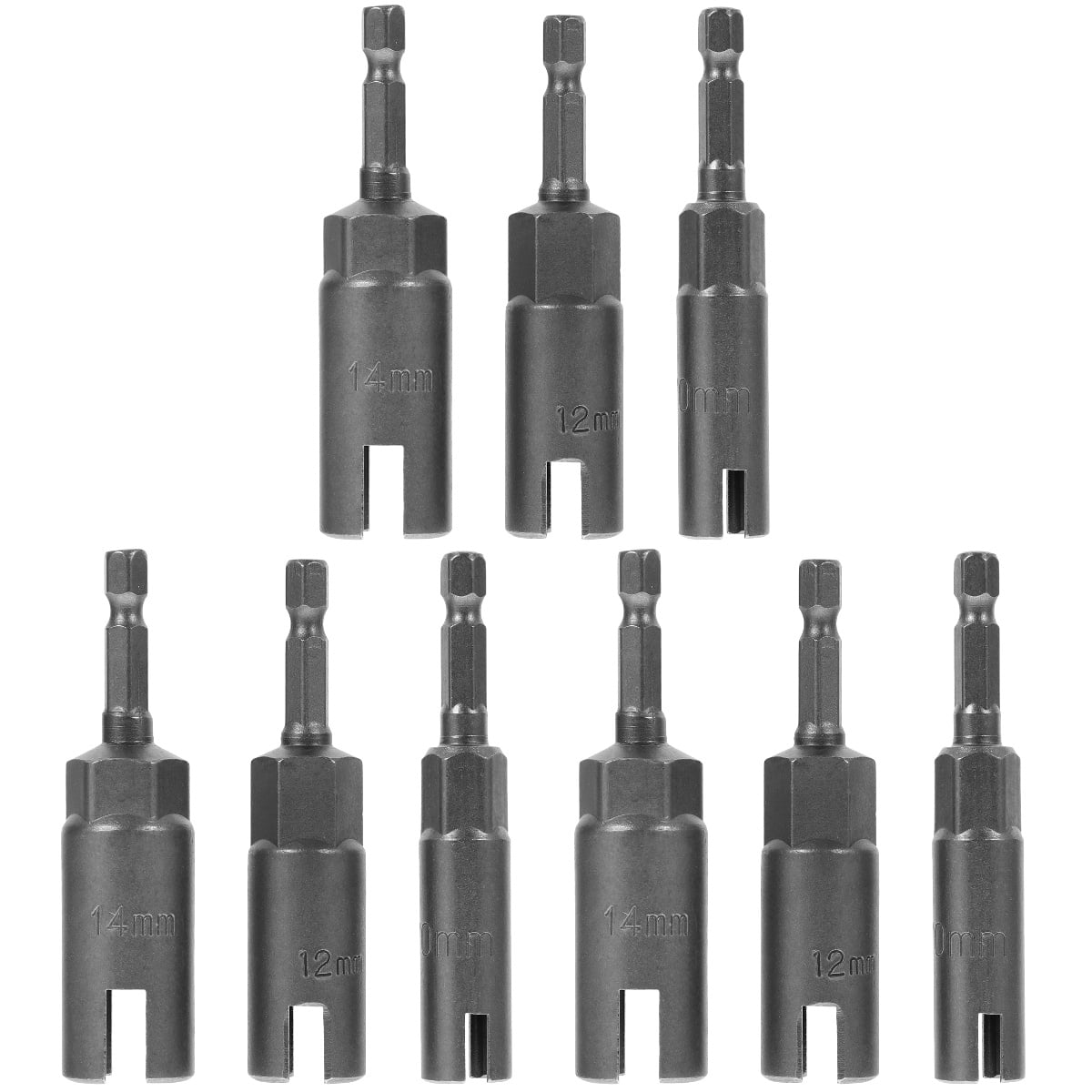 Wrenches Tools Nut Driver 9 Pcs Wing Socket /4 Inch Handle Drill