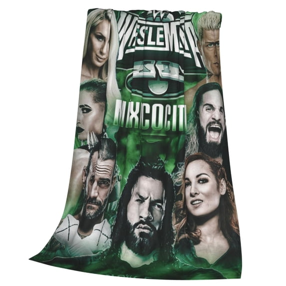 Wres-Tler W-W,E Blanket Soft Cozy Fleece Throw Blanket Lightweight Warm Fuzzy Flannel Blankets and Throws for Couch Sofa Bed 40"x30"