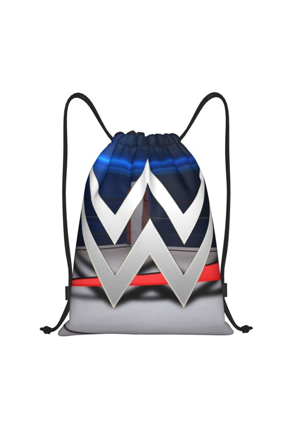 Wres-Tler W-W,E Drawstring Bag Waterproof Adjustable Lightweight Sport Gym Sack Cute Cartoon Drawstring Backpack For Men Women