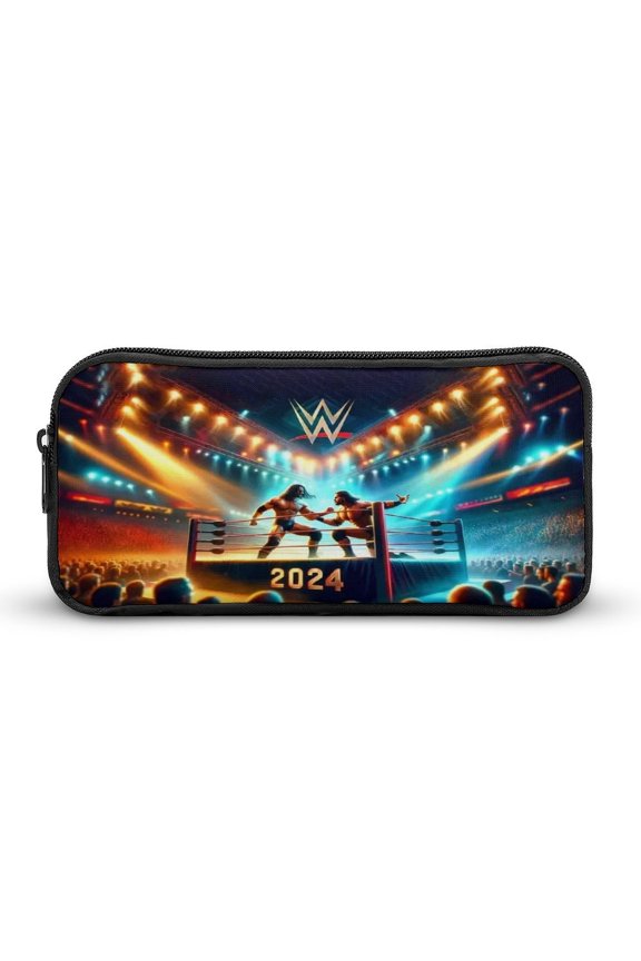 Wres-Tler W-W,E Pencil Cases Pencil Pouch Office Supplies Coin Purse Wallet Black