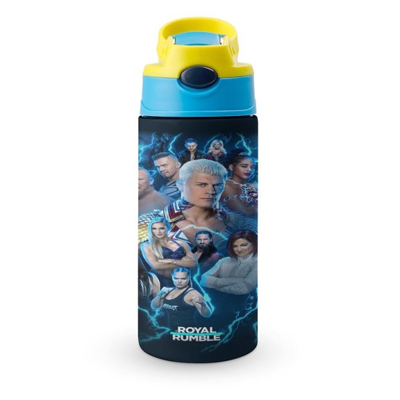 Wres-Tler W-W,E Water Bottle with Straw Lid Vacuum Insulated Stainless Steel Double Walled Leakproof Tumbler Cup 12oz