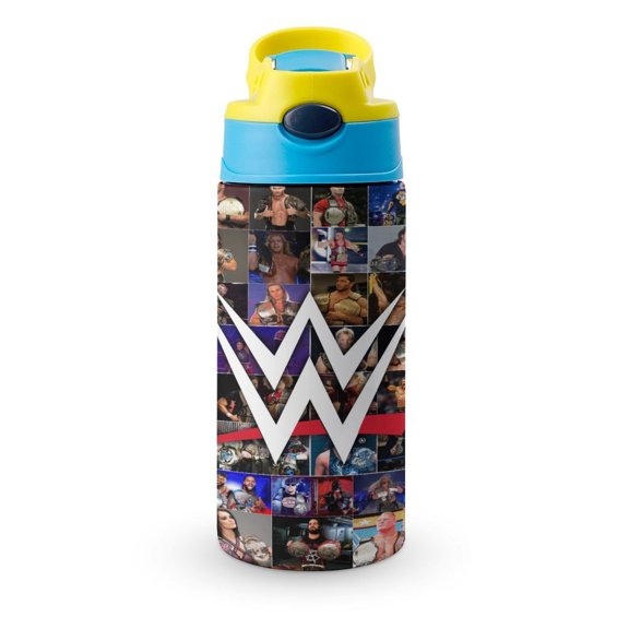 Wres-Tler W-W,E Water Bottle with Straw Lid Vacuum Insulated Stainless Steel Double Walled Leakproof Tumbler Cup 12oz