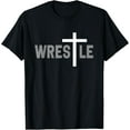 thumbnail image 1 of Wrestle Christian Wrestler Cross T-ShirtMen's and women's short-sleeved pure cotton shirts, 1 of 6