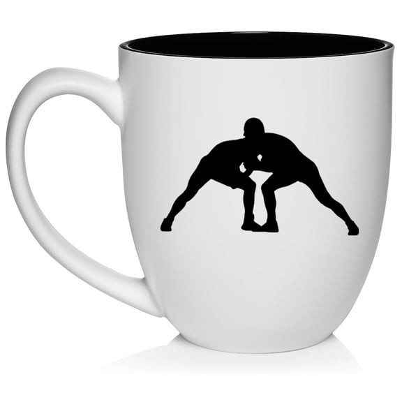 Wrestle Wrestling Ceramic Coffee Mug Tea Cup Gift (16oz White)