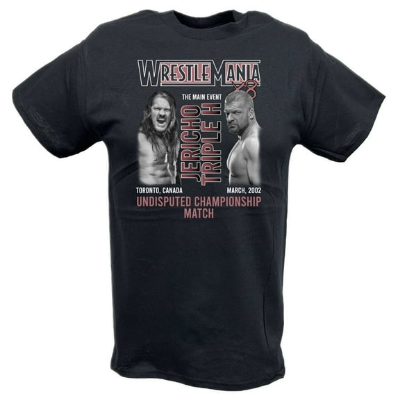 WrestleMania 18 X8 Triple H vs Jericho Undisputed Championship Match T-shirt M