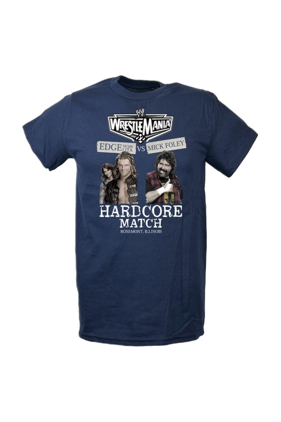 WrestleMania 22 Edge vs Mick Foley Hardcore Match Mens T-shirt 4XL