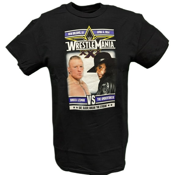 WrestleMania 30 XXX WWE Brock Lesnar vs Undertaker Match Mens T-shirt 3XL