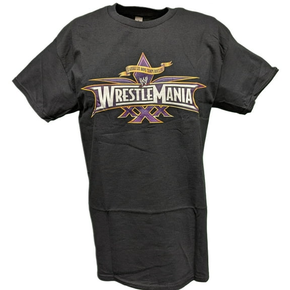 WrestleMania 30 XXX WWE Logo Mens Black T-shirt M