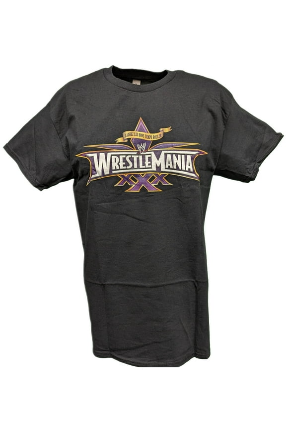WrestleMania 30 XXX WWE Logo Mens Black T-shirt
