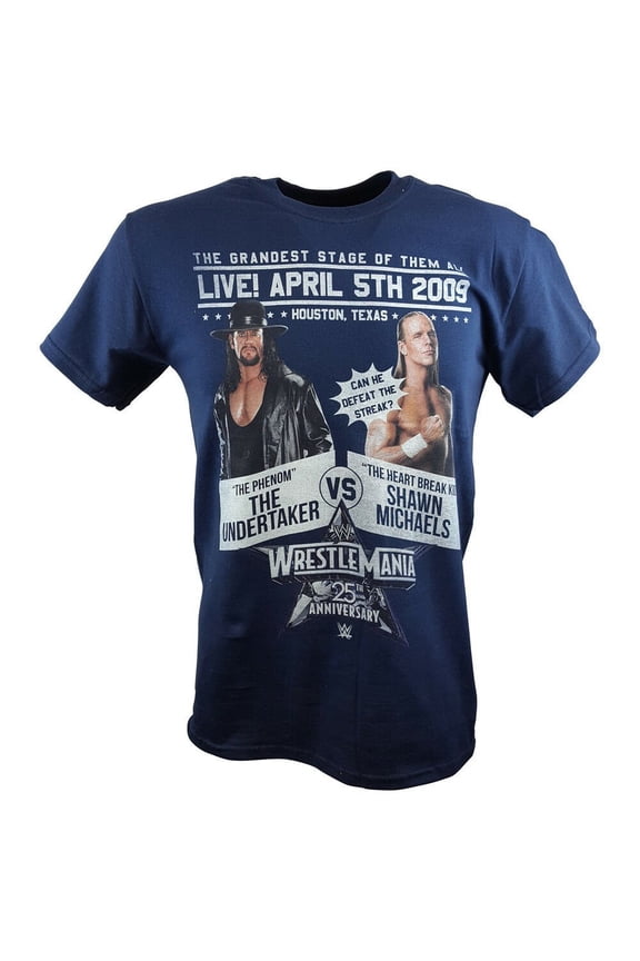 Wrestlemania 25 Shawn Michaels vs The Undertaker WWE Poster T-shirt
