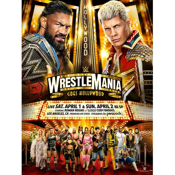 Wrestlemania 39 WWE 2023 18" x 24" Poster Key Art Photograph