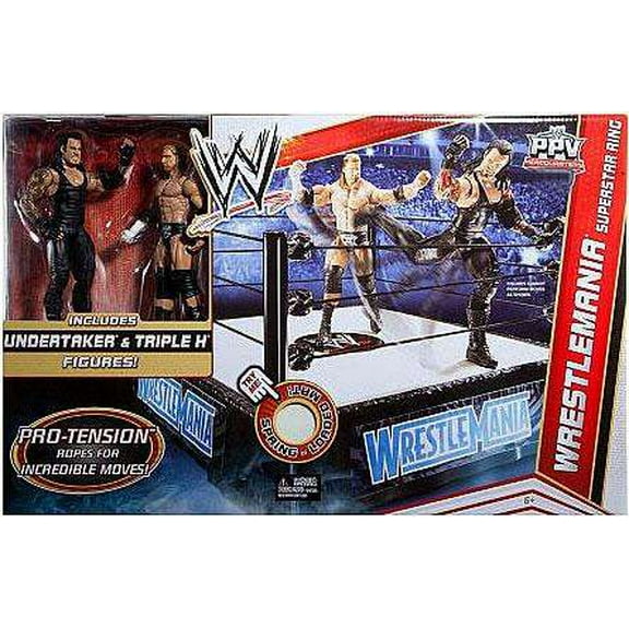 Wrestlemania Superstar Ring Action Figure Playset Undertaker & Triple H