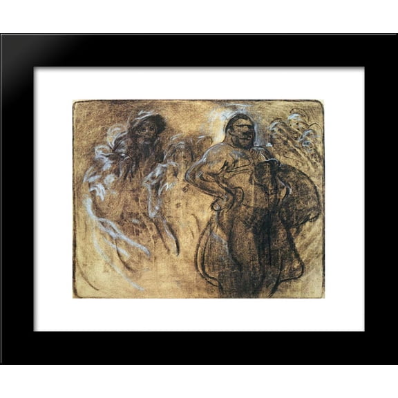 Wrestler 20x24 Framed Art Print by Mucha, Alphonse