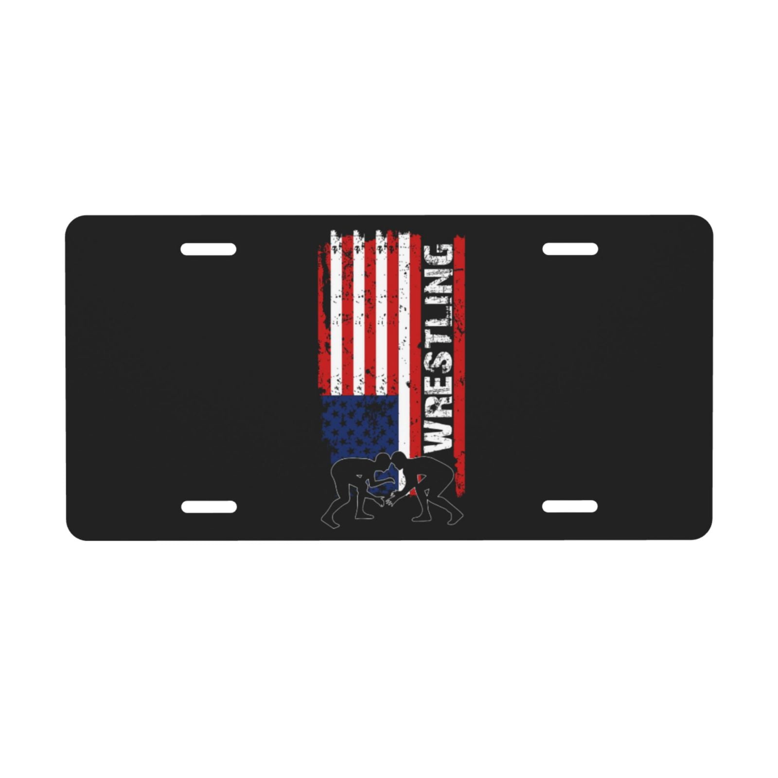 Wrestling American Flag License Plate Aluminum Noverlty License Plate