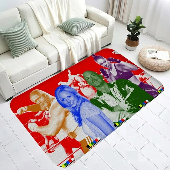 Wrestling Area Rug Non-Slip Soft Microfiber Washable Inside Floor Mat WrestlingThrow Rug Carpet for Living Room Bedroom Office Dorm Home Decor