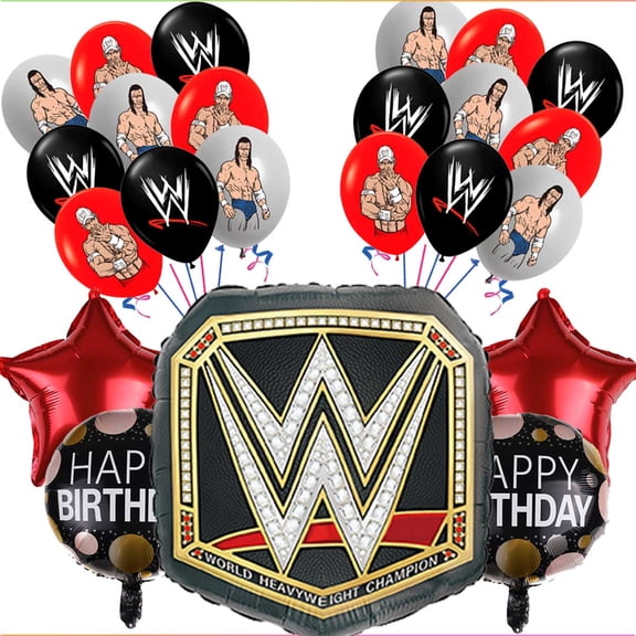 Wrestling Balloons Party Supplies Decor Set Decorations Kit Fans Birthday