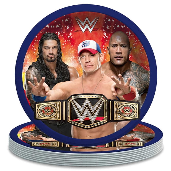 Wrestling Birthday Decorations Plates Party Supplies Tableware Disposable Dinnerware