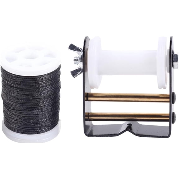 Wrestling Bow String Winder Tool with Thread Black Archery Bowstring Winder-Archery Bowstring Cable Winder Anti,Archery Cable Winder Tool,Bowstring Serving Jig,Bowstring Serving Thread.(1set-L)