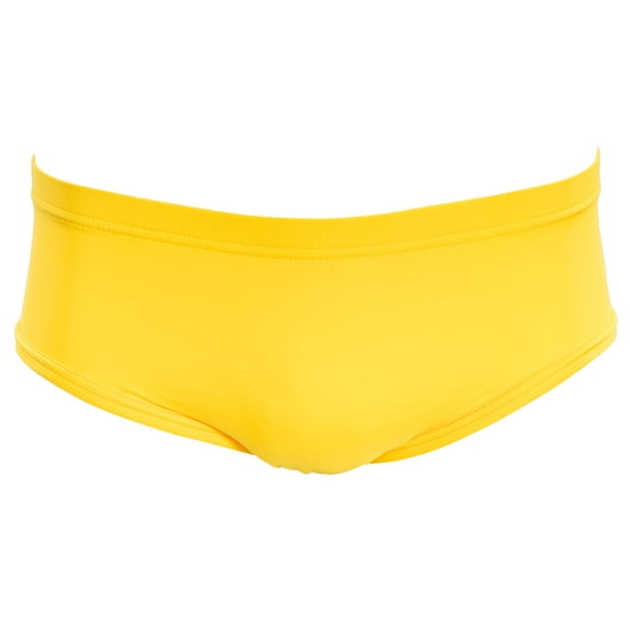 Wrestling Briefs Trunks Mens Singlet Underwear Spandex Halloween Costume Cosplay (YELLOW)