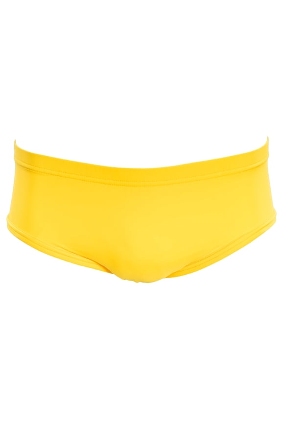 Wrestling Briefs Trunks Mens Singlet Underwear Spandex Halloween Costume Cosplay (YELLOW)