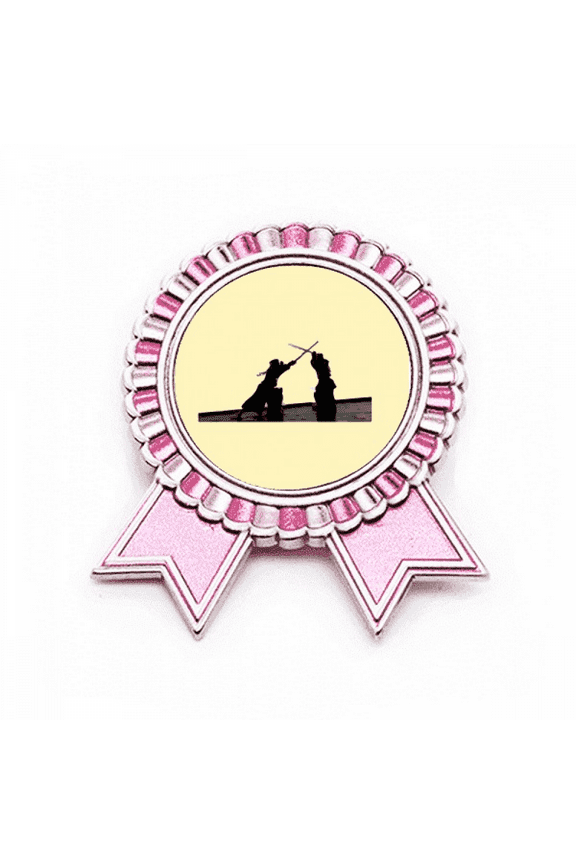 Wrestling Competitive Fitness Martial Badge Brooch Pin Pink Winner Award Medal