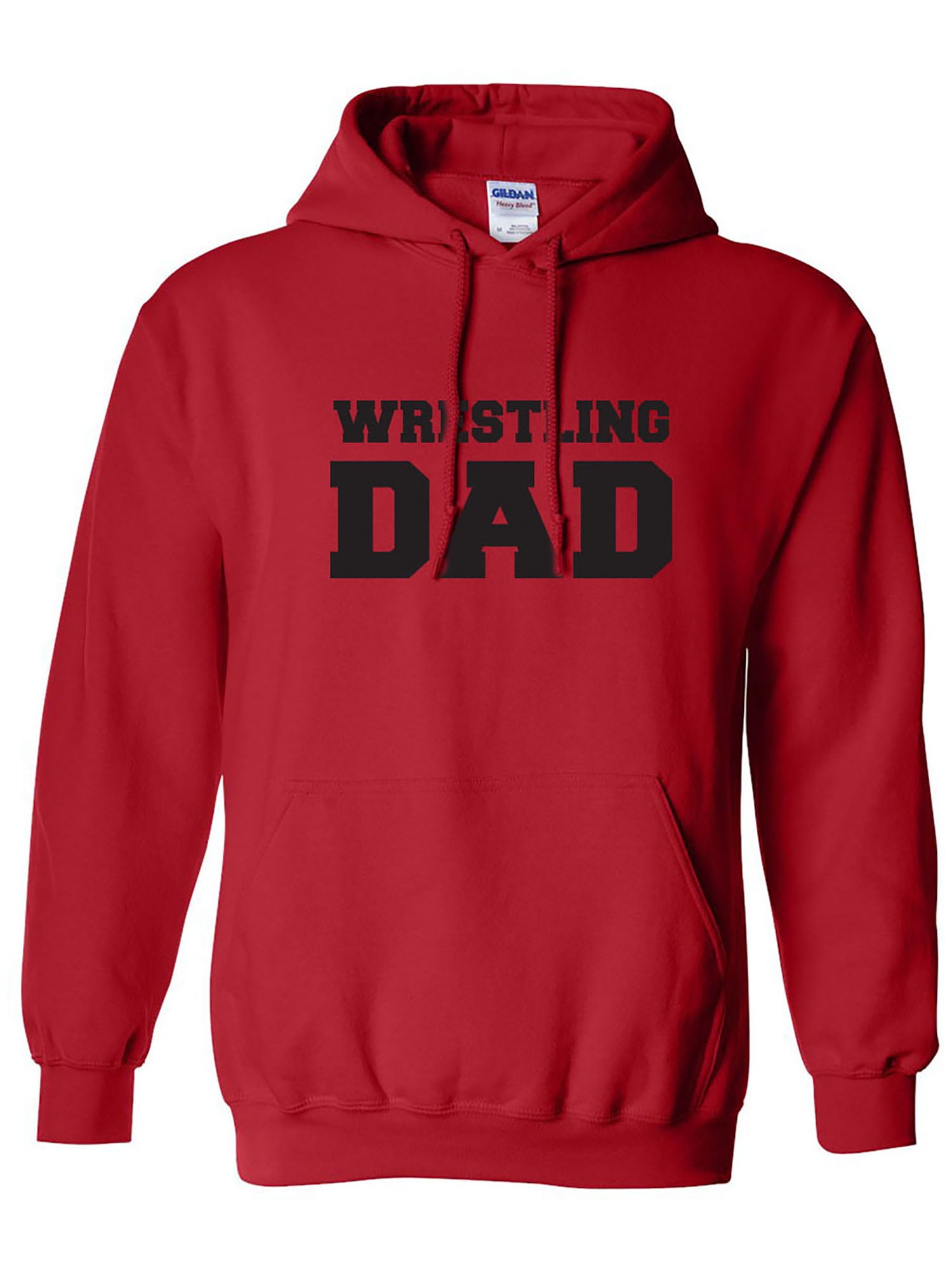 Wrestling Dad Hooded Sweatshirt - 50/50 Cotton Blend Pullover Hoodie, 9 Colors, Proud Wrestling Parent Gear
