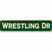Wrestling Drive Metal Sign 16*4 Inches "WRESTLING DR" Sports Wrestling Decor