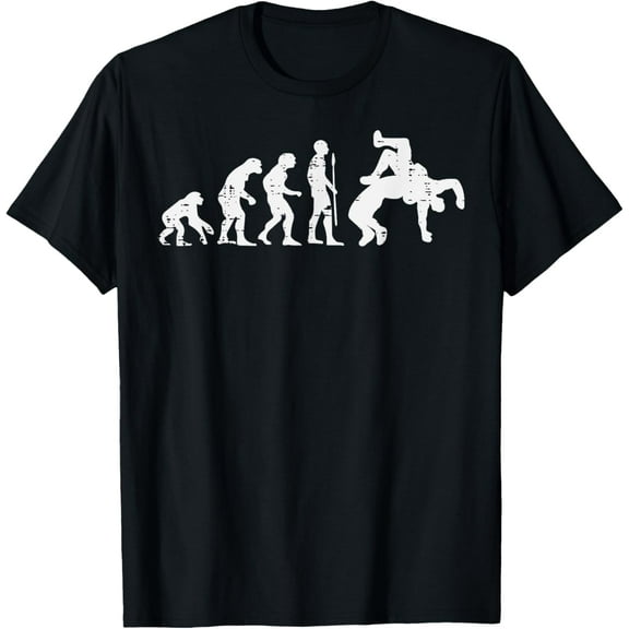 Wrestling Evolution Funny Wrestler Men Boys Kids Women Youth T-Shirt