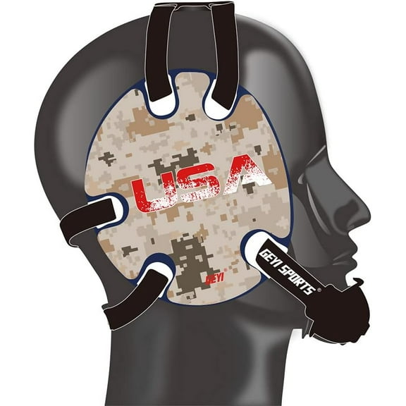 Wrestling Headgear with Desert Decals (Navy, Youth)