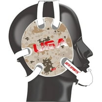 Wrestling Headgear with Desert  Decals (White, Adult)