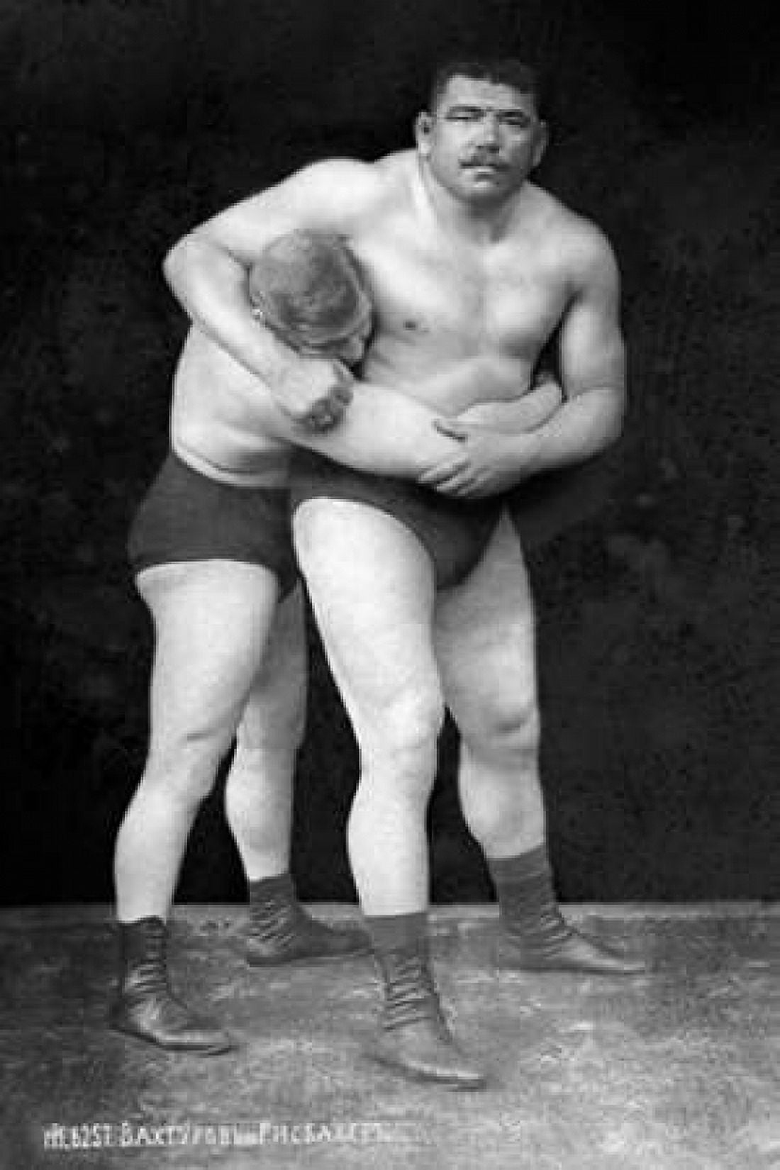 Wrestling Headlock Canvas Art - Vintage Wrestler (24 x 36)