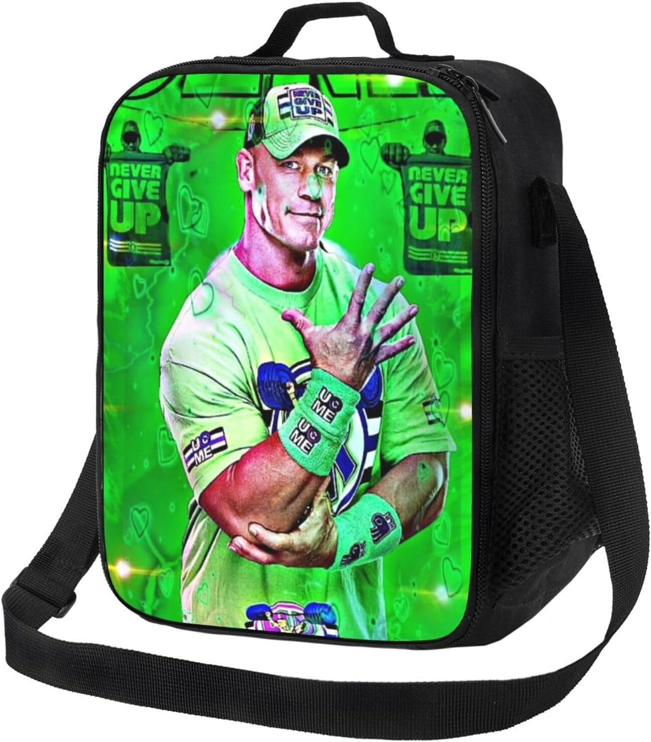 Wrestling Insulated Lunch Box John Cena Printed Lunch Bag Work Reusable Lunch Bag for Work Travel Sport Beach Picnic Wrestling Fan Gift