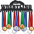 thumbnail image 1 of Wrestling Medal Hanger Display Sports Award Metal Holder Rack Wrestling Medal Iron Shelf Medal Rack Organizer Ribbon Wall Mounted Race Medal Hanger Medal Award Rack for Athletes Kids, 1 of 8
