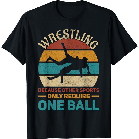 Wrestling Men Boy Kid Wrestle Retro Wrestler Funny Wrestling T-Shirt